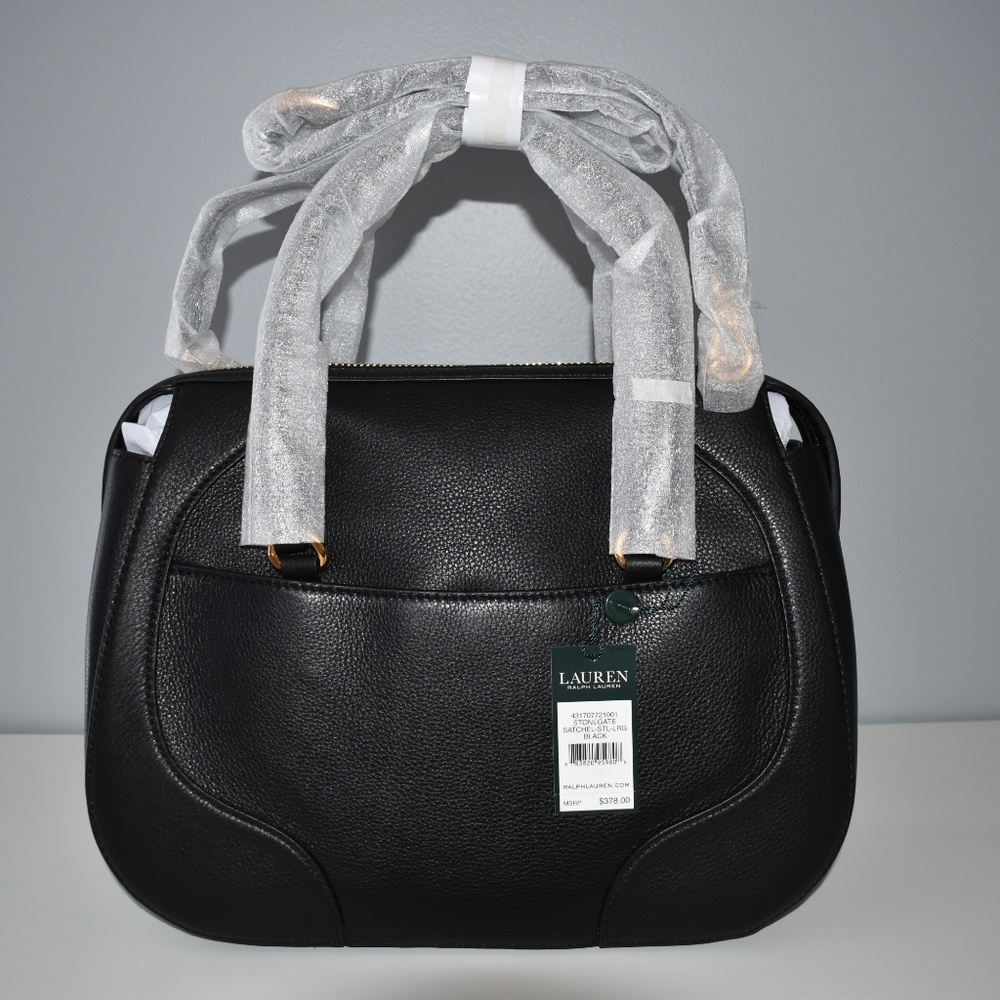 AUTHENTIC RALPH LAUREN MEDIUM LEATHER BAG - Picture 3 of 7